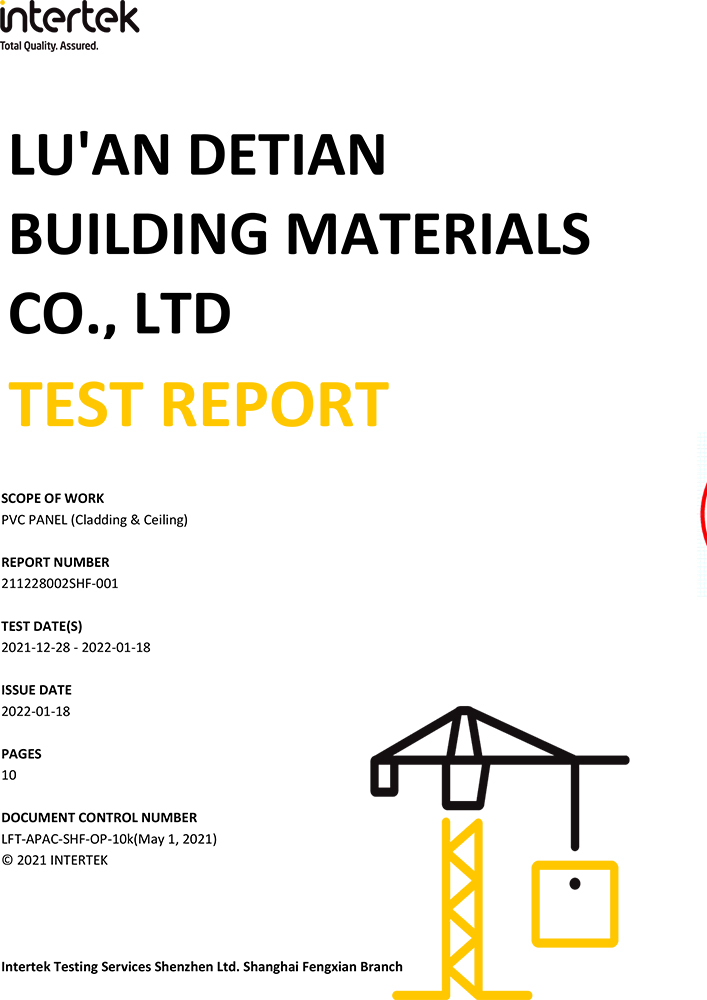 Intertek Chemical Composition Report