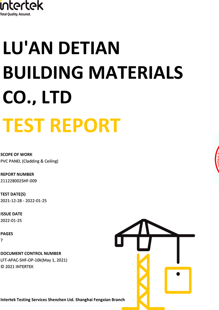 Intertek Fire Test Report